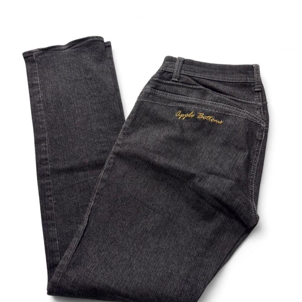 Vintage 2000's Apple Bottoms Women's Black Grey Jeans Size 9/10